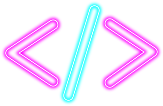 Neon HTML Code Angle Bracket